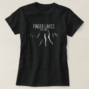 T-shirt Carte des lacs de New York