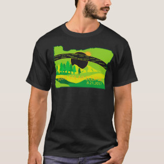 T-shirt Carte des villes de l'Oregon pour 2017