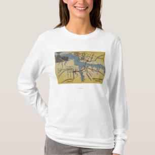 T-shirt Carte détaillée de tunnel de pont de