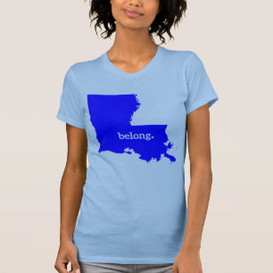 T-shirt Carte d'état de Louisiane Belong
