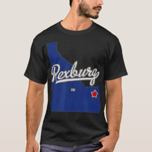 T-shirt Carte d'identité de Rexburg Idaho