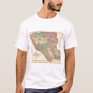 T-shirt Carte d'index de Santa Clara Co
