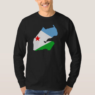 T-shirt Carte DJ de drapeau de Djibouti