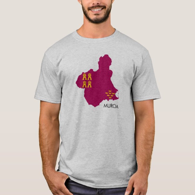T-shirt Carte/drapeau de Murcie (Devant)