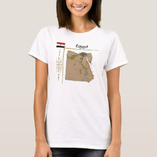 T-Shirt Carte + Drapeau + Titre Égypte