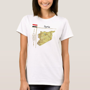 T-Shirt Carte + Drapeau + Titre Syrie