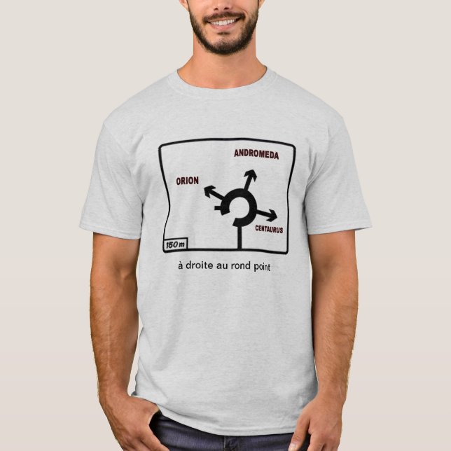 T-shirt carte du ciel dans un sens giratoire (Devant)