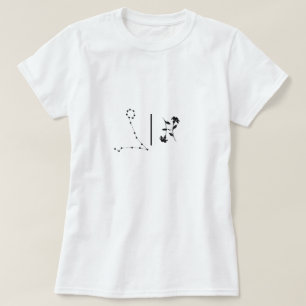 T-shirt carte du ciel signe du zodiaque Poissons fleur de