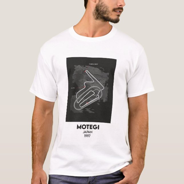 T-shirt Carte du circuit MOTO GP du Japon (Devant)