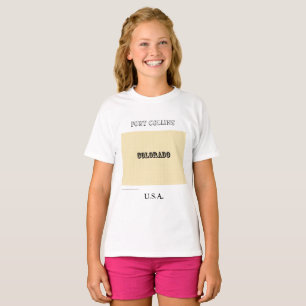 T-shirt - Carte du Colorado avec la ville