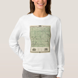 T-shirt Carte du comté d'Adair, état de l'Iowa