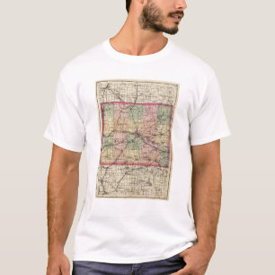 T-shirt Carte du comté de Jackson, Michigan