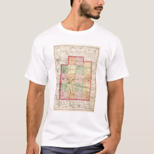 T-shirt Carte du comté de Lapeer, Michigan