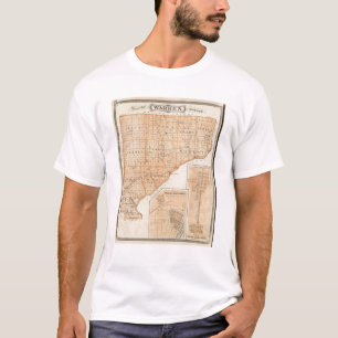 T-shirt Carte du comté de Warren avec le plan du Liban
