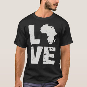 T-shirt Carte du continent africain I Love Afrique