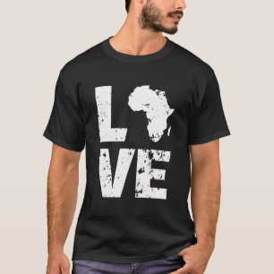 T-shirt Carte du continent africain I Love Afrique