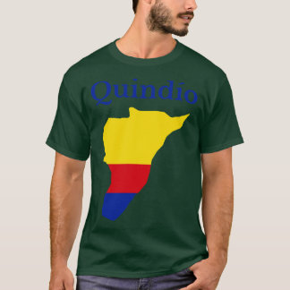 T-shirt Carte du département de Quindio Colombie