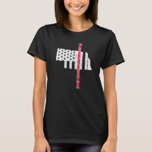 T-shirt Carte du drapeau américain du Nebraska Fierté patr