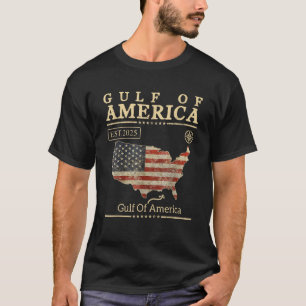 T-shirt Carte Du Drapeau Américain Golfe Des États-Unis Es