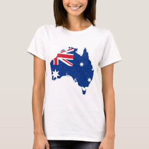 T-shirt Carte du drapeau australien W