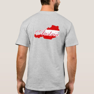 T-shirt Carte du drapeau autrichien