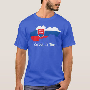 T-shirt Carte du drapeau de la Slovaquie Národný Tím T-