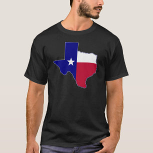 T-shirt Carte du drapeau du Texas