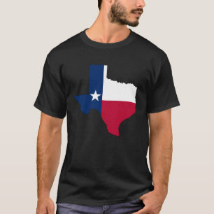 T-shirt Carte du drapeau du Texas Fière d'être l'Amérique 