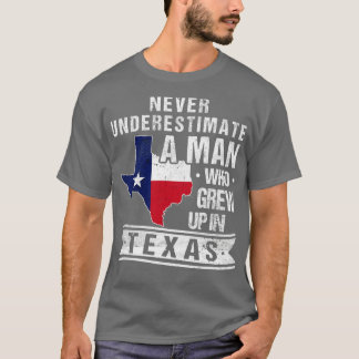 T-shirt Carte du drapeau du Texas Hommes Vintages Texas