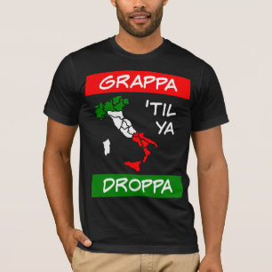 T-shirt Carte du drapeau italien Grappa Til Ya Droppa Tric
