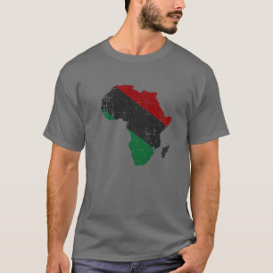T-shirt Carte du drapeau panafricain de l'UNIA Histoire du