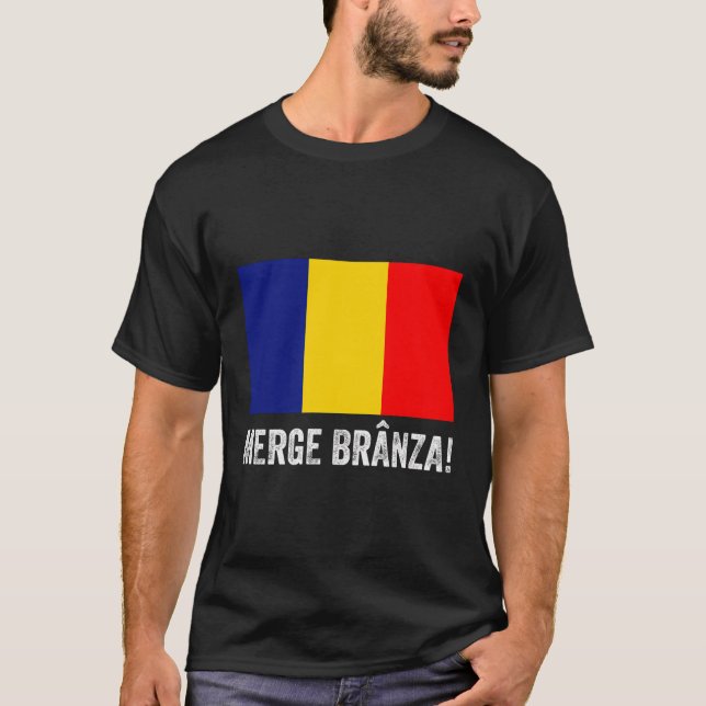 T-shirt Carte Du Drapeau Roumain Hommes Femmes Enfants Rou (Devant)