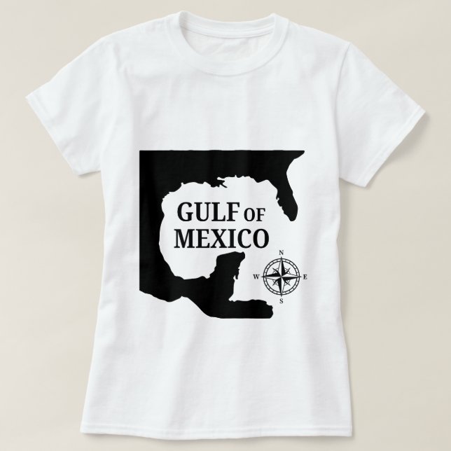 T-shirt Carte Du Golfe Du Mexique (Design devant)