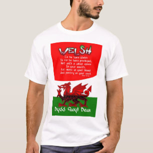 T-shirt Carte du jour de St David avec la poésie par Brya