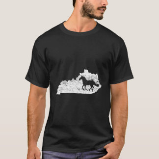T-shirt Carte du Kentucky Horse Kentucky Thoroughbred