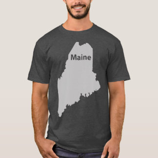 T-shirt Carte du Maine Plan de l'état de la maison Fierté