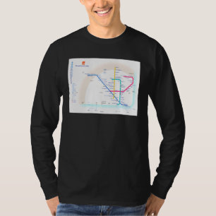 T-shirt Carte du métro de Lisbonne Portugal