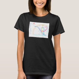 T-shirt Carte du métro de Lisbonne Portugal T