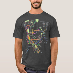 T-shirt Carte du métro New York City Art I Heart NY