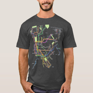 T-shirt Carte du métro New York City Art I Heart NY