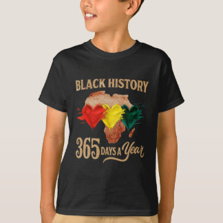 T-shirt Carte du Mois de l'Histoire des Noirs 365 Jours Af