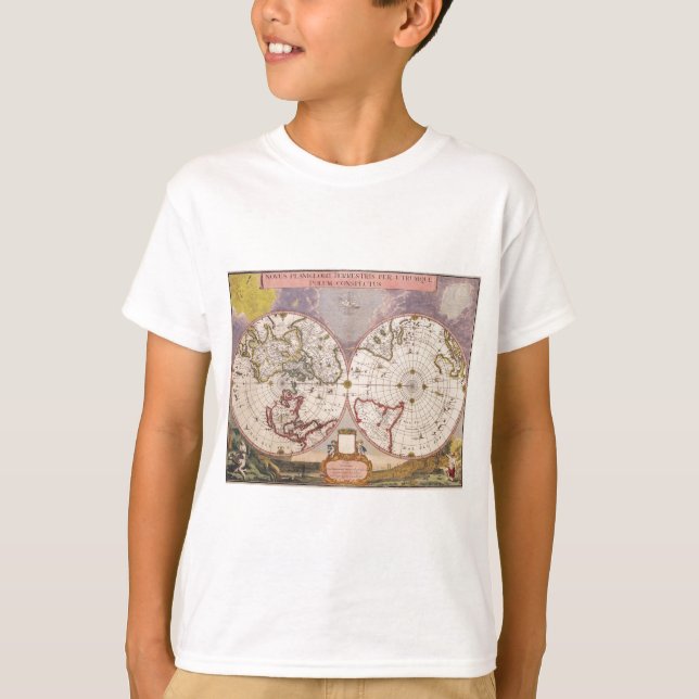 T-shirt Carte du monde antique (Devant)