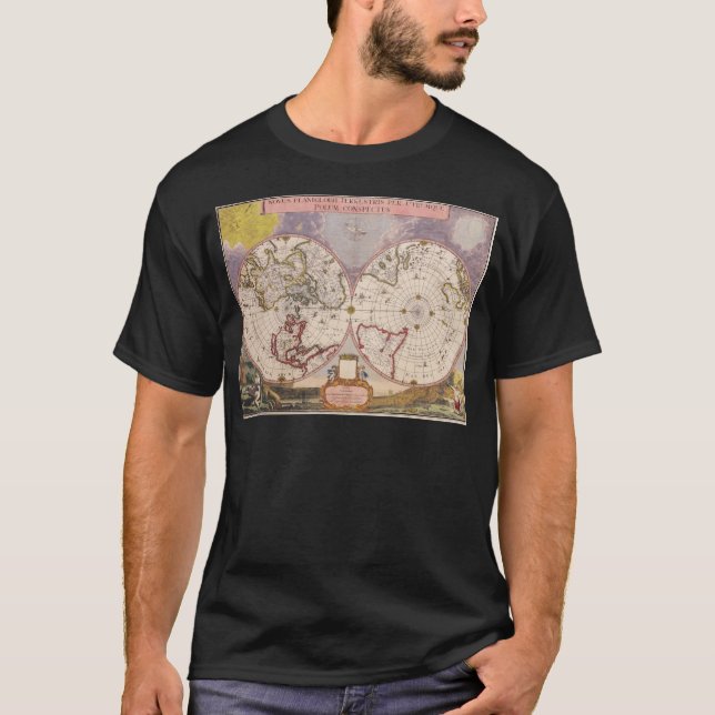 T-shirt Carte du monde antique (Devant)