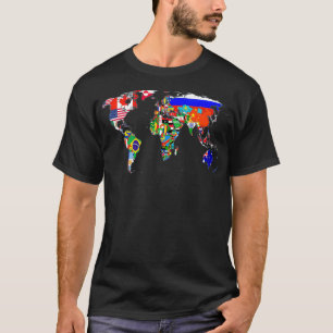 T-shirt Carte du monde Pays Indicateur Atlas 