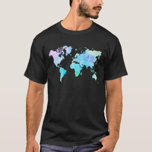 T-shirt Carte du monde Voyage Amoureux Cadeau Amusant Brig