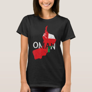 T-shirt Carte du pays d'Oman Drapeau Fier Omani Patriotiqu