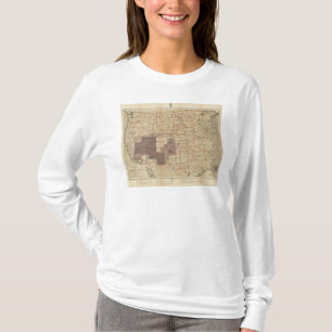 T-shirt Carte du progrès 1876 des enquêtes géographique