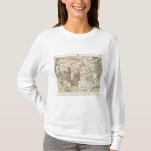 T-shirt Carte du progrès 1878 des enquêtes géographique