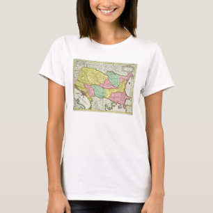 T-shirt Carte du royaume de la Hongrie et des états qui