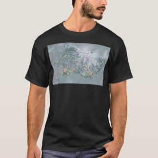 T-shirt Carte du sentier de la station de montagne Mammoth